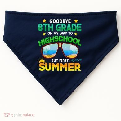 8th Grade Way To High School Grade First Summer Graduation USA-Made Doggie Bandana