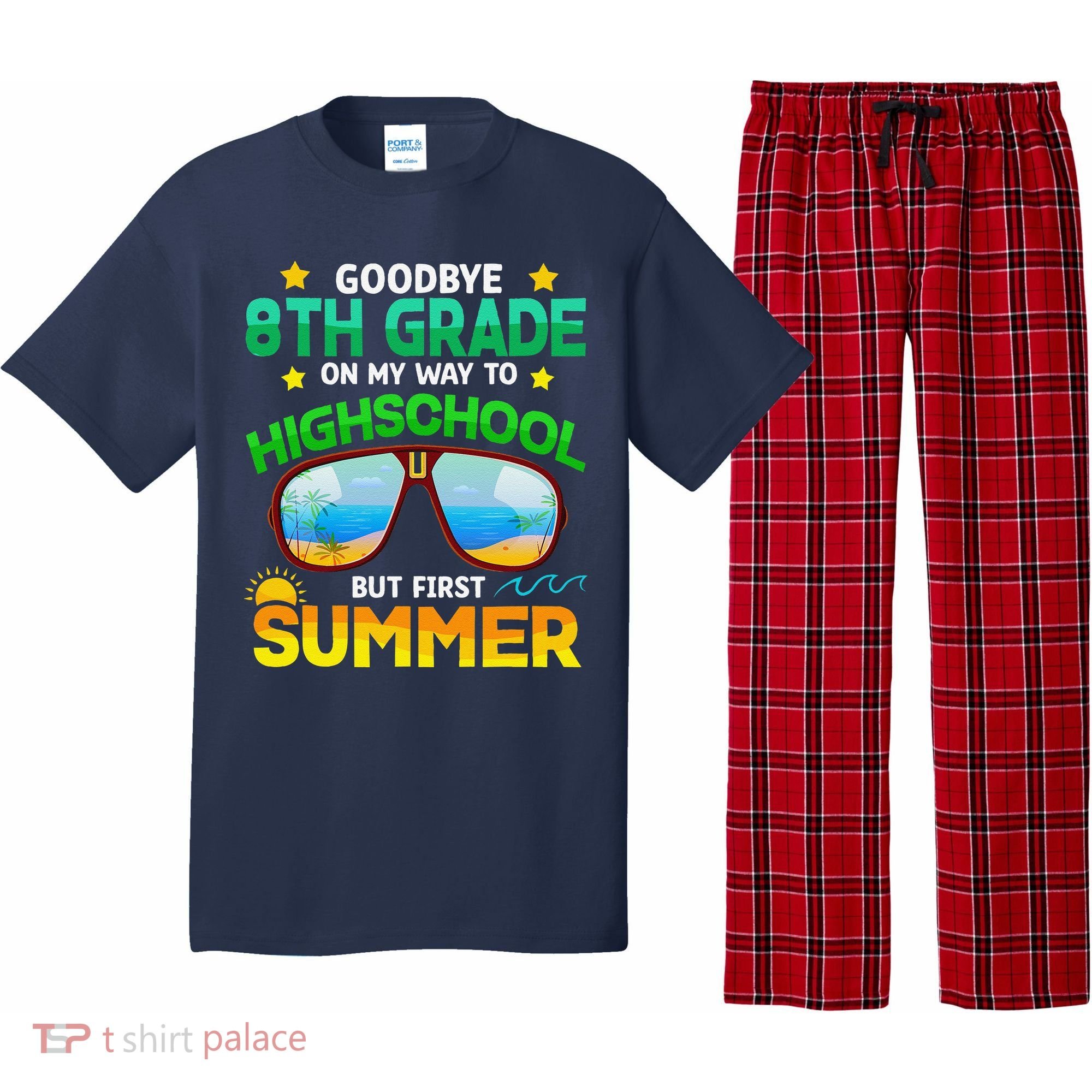 8th Grade Way To High School Grade First Summer Graduation Pajama Set