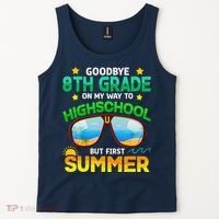 8th Grade Way To High School Grade First Summer Graduation Tank Top thumb 2