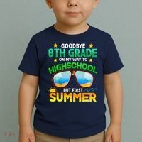 8th Grade Way To High School Grade First Summer Graduation Toddler T-Shirt thumb 2