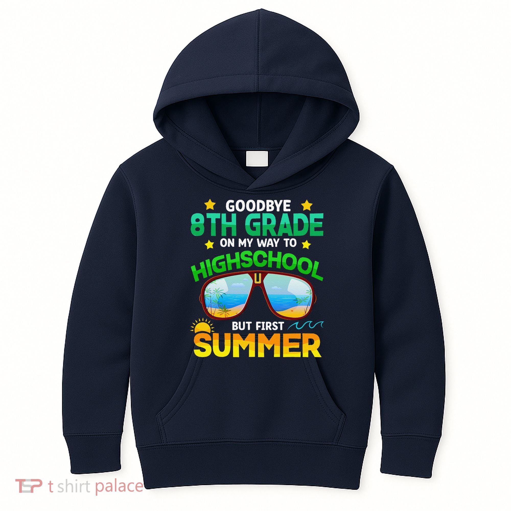 8th Grade Way To High School Grade First Summer Graduation Kids Hoodie