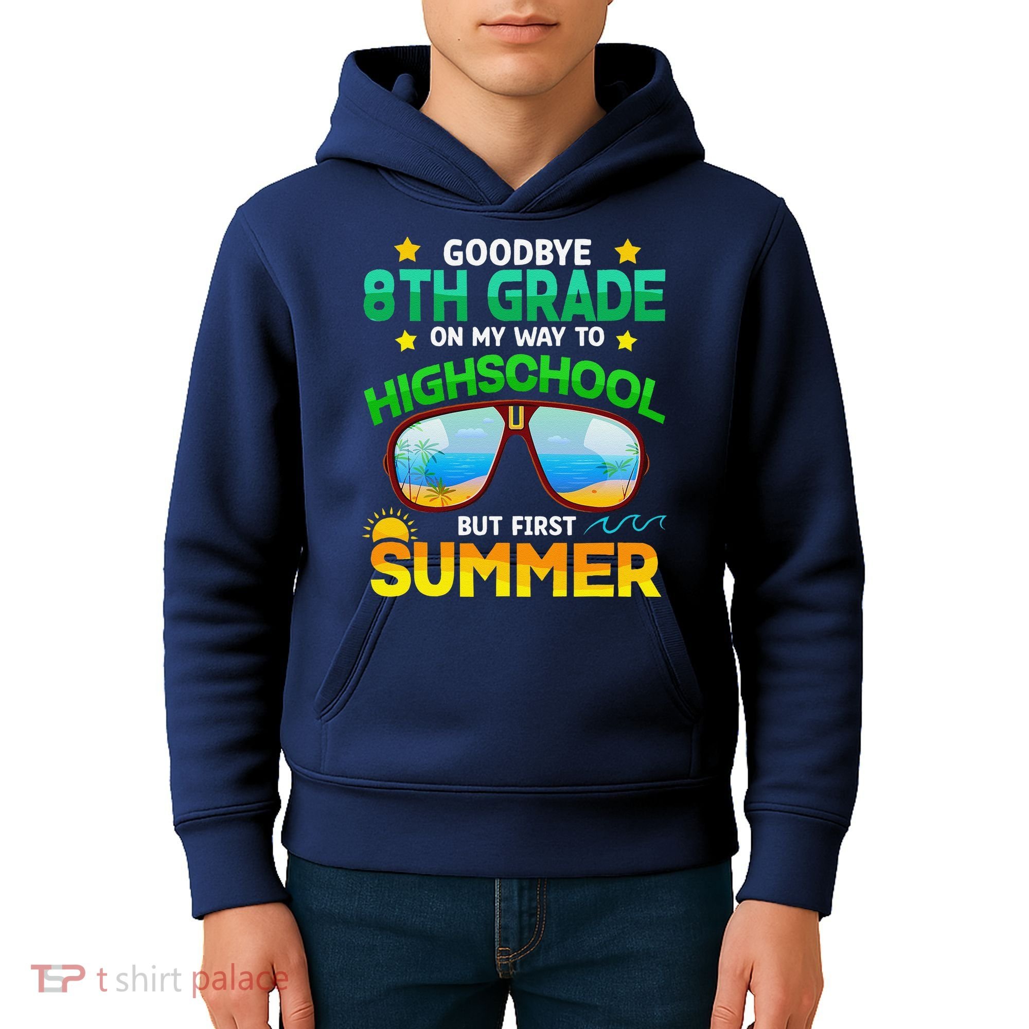 8th Grade Way To High School Grade First Summer Graduation Kids Hoodie