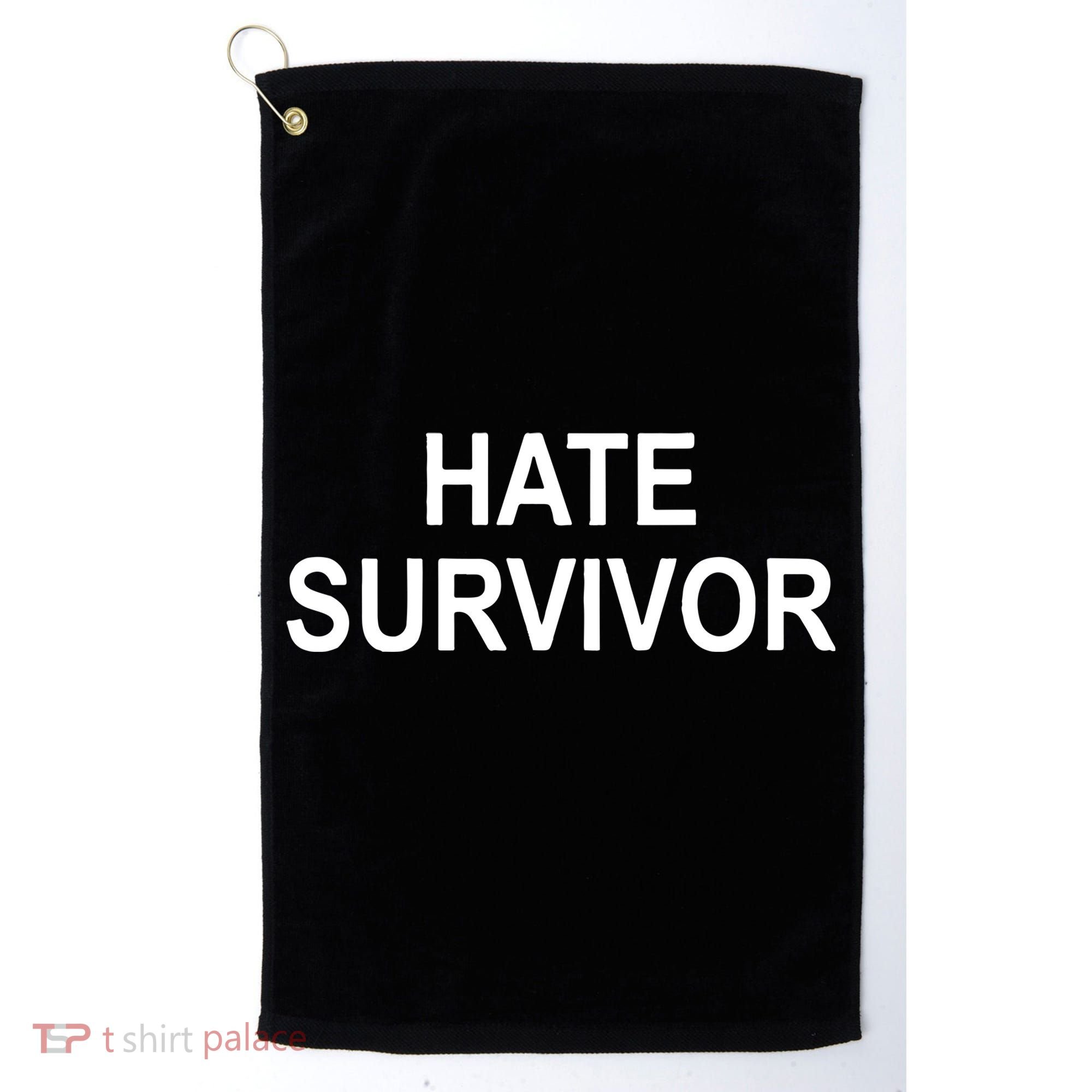 8am In Charlotte Hate Survivor Golf Towel
