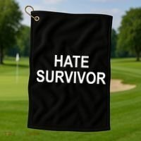 8am In Charlotte Hate Survivor Golf Towel thumb 1