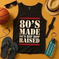 80's Made 90's Hip Hop Raised Retro Tank Top thumb 4
