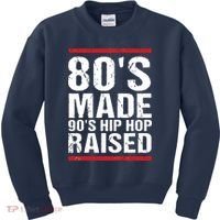 80s Made 90s Hip Hop Raised Apparel Kids Sweatshirt thumb 0