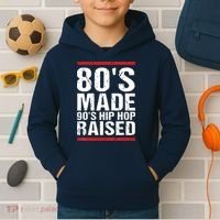 80s Made 90s Hip Hop Raised Apparel Kids Hoodie thumb 2