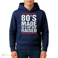80s Made 90s Hip Hop Raised Apparel Kids Hoodie thumb 4