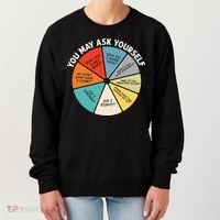 80s Music Retro Lyrics Pie Chart You May Ask Yourself Retro Women's Sweatshirt thumb 0