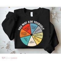 80s Music Retro Lyrics Pie Chart You May Ask Yourself Retro Sweatshirt thumb 2
