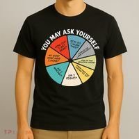 80s Music Retro Lyrics Pie Chart You May Ask Yourself Retro T-Shirt thumb 3
