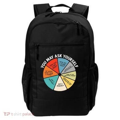 80s Music Retro Lyrics Pie Chart You May Ask Yourself Retro Backpack