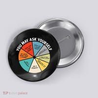 80s Music Retro Lyrics Pie Chart You May Ask Yourself Retro Button thumb 0