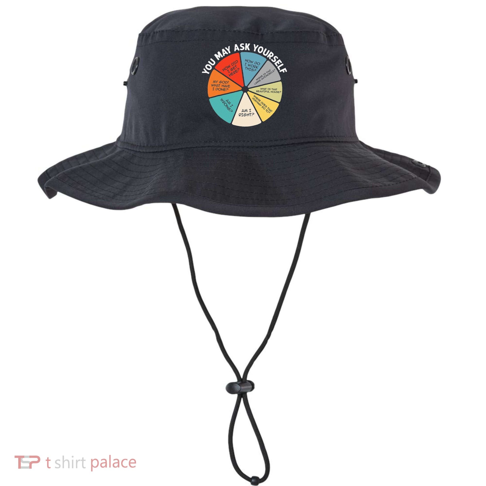 80s Music Retro Lyrics Pie Chart You May Ask Yourself Retro Bucket Hat