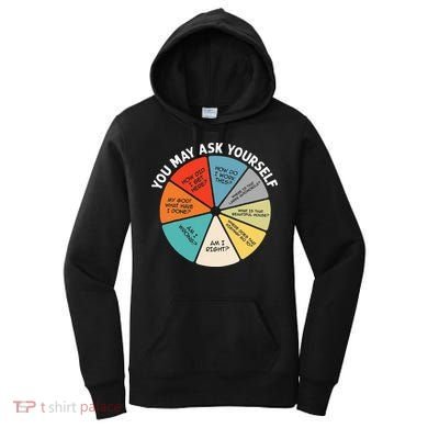 80s Music Retro Lyrics Pie Chart You May Ask Yourself Retro Women's Hoodie