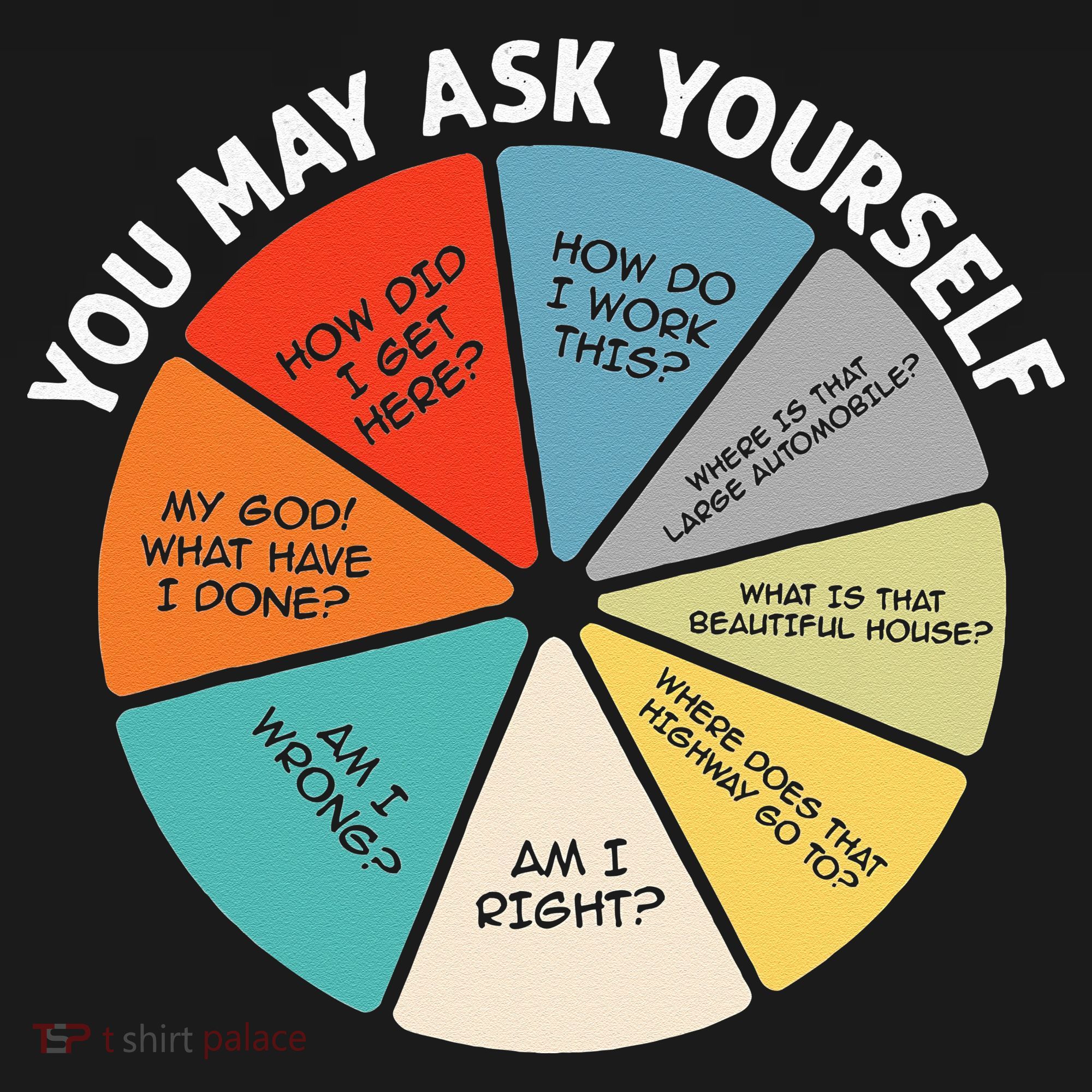 80s Music Retro Lyrics Pie Chart You May Ask Yourself Retro Women's Tank Top