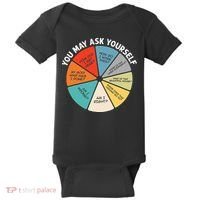 80s Music Retro Lyrics Pie Chart You May Ask Yourself Retro Baby Bodysuit thumb 0