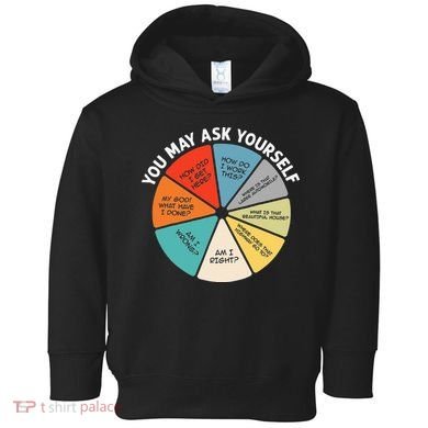 80s Music Retro Lyrics Pie Chart You May Ask Yourself Retro Toddler Hoodie