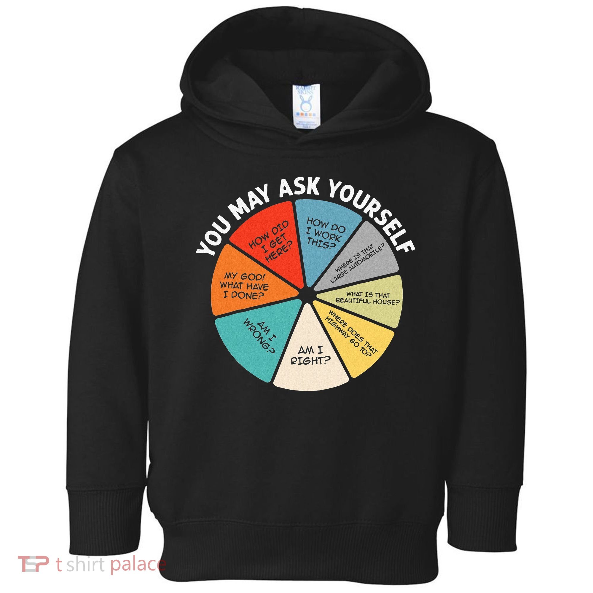 80s Music Retro Lyrics Pie Chart You May Ask Yourself Retro Toddler Hoodie