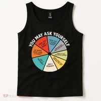80s Music Retro Lyrics Pie Chart You May Ask Yourself Retro Tank Top thumb 2