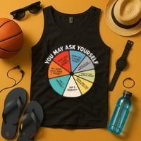 80s Music Retro Lyrics Pie Chart You May Ask Yourself Retro Tank Top thumb 4