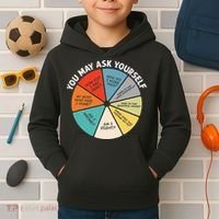 80s Music Retro Lyrics Pie Chart You May Ask Yourself Retro Kids Hoodie thumb 2