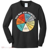 80s Music Retro Lyrics Pie Chart You May Ask Yourself Retro Kids Long Sleeve Shirt thumb 0