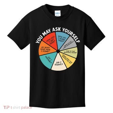 80s Music Retro Lyrics Pie Chart You May Ask Yourself Retro Kids T-Shirt