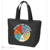80s Music Retro Lyrics Pie Chart You May Ask Yourself Retro Tote Bag thumb 3