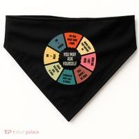 80S Music Retro Lyrics Pie Chart You May Ask Yourself USA-Made Doggie Bandana thumb 0