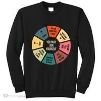 80S Music Retro Lyrics Pie Chart You May Ask Yourself Sweatshirt thumb 0