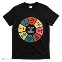 80S Music Retro Lyrics Pie Chart You May Ask Yourself T-Shirt thumb 0