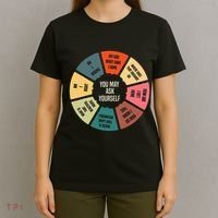 80S Music Retro Lyrics Pie Chart You May Ask Yourself T-Shirt thumb 4