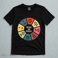 80S Music Retro Lyrics Pie Chart You May Ask Yourself T-Shirt thumb 5