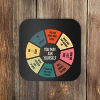 80S Music Retro Lyrics Pie Chart You May Ask Yourself Coaster thumb 0