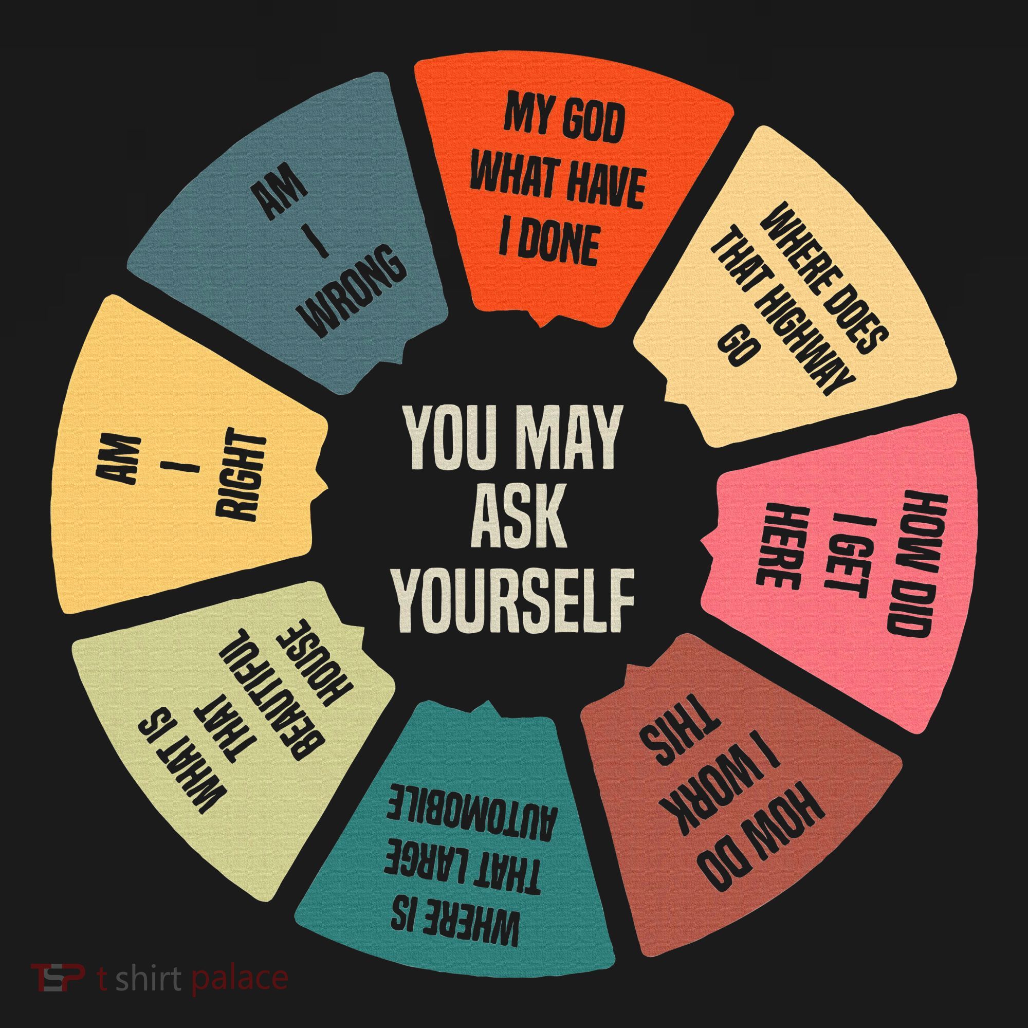 80S Music Retro Lyrics Pie Chart You May Ask Yourself Coaster