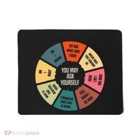 80S Music Retro Lyrics Pie Chart You May Ask Yourself Mousepad thumb 0