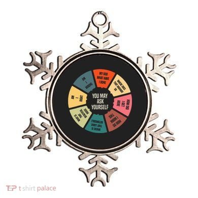 80S Music Retro Lyrics Pie Chart You May Ask Yourself Ornament