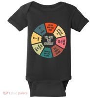 80S Music Retro Lyrics Pie Chart You May Ask Yourself Baby Bodysuit thumb 0