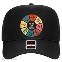 80S Music Retro Lyrics Pie Chart You May Ask Yourself Hat thumb 0