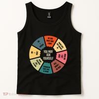 80S Music Retro Lyrics Pie Chart You May Ask Yourself Tank Top thumb 2