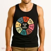 80S Music Retro Lyrics Pie Chart You May Ask Yourself Tank Top thumb 3