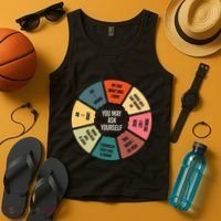 80S Music Retro Lyrics Pie Chart You May Ask Yourself Tank Top thumb 4