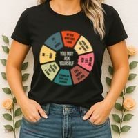 80S Music Retro Lyrics Pie Chart You May Ask Yourself Women's T-Shirt thumb 2