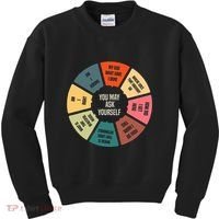 80S Music Retro Lyrics Pie Chart You May Ask Yourself Kids Sweatshirt thumb 0