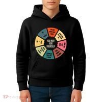 80S Music Retro Lyrics Pie Chart You May Ask Yourself Kids Hoodie thumb 4