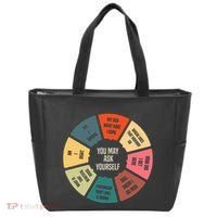 80S Music Retro Lyrics Pie Chart You May Ask Yourself Tote Bag thumb 0
