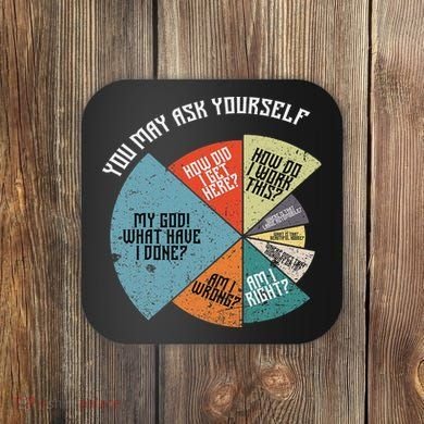 80's Music Retro Lyrics Funny 80s Coaster
