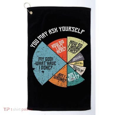 80's Music Retro Lyrics Funny 80s Golf Towel