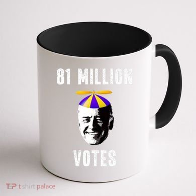 81 Million Votes Anti Biden Funny Political Coffee Mug back